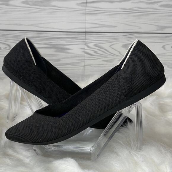 NEW Rothy’s The Point Halo Flats Halo Black White Retired Colorway Casua… - Picture 5 of 9